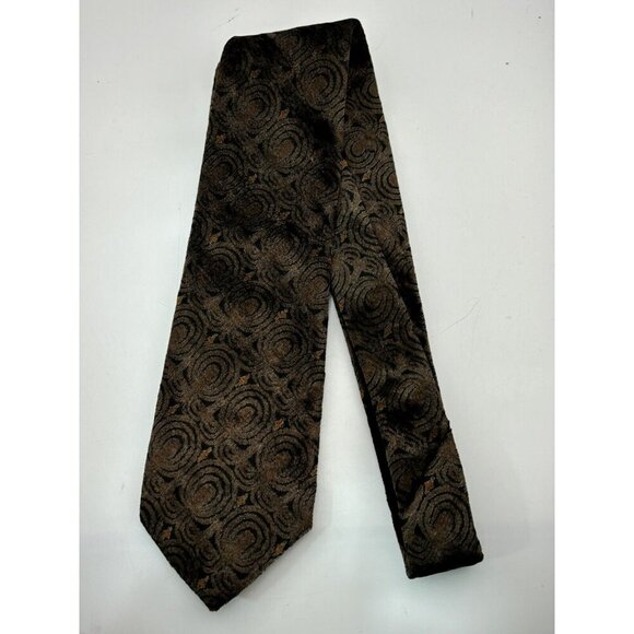 VTG LOT OF 3 Brown & Maroon Silk & Viscose Ties Made in Italy Retro Classi - Picture 5 of 11